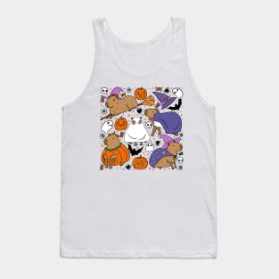 Cute halloween capybaras illustration Tank Top